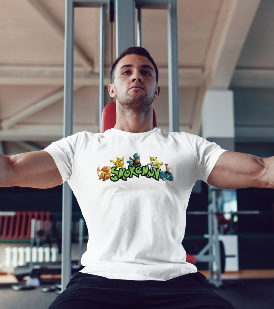 Smokémon Pikachu Squirtle Charmander Bulbasaur Pokémon Characters T-Shirt