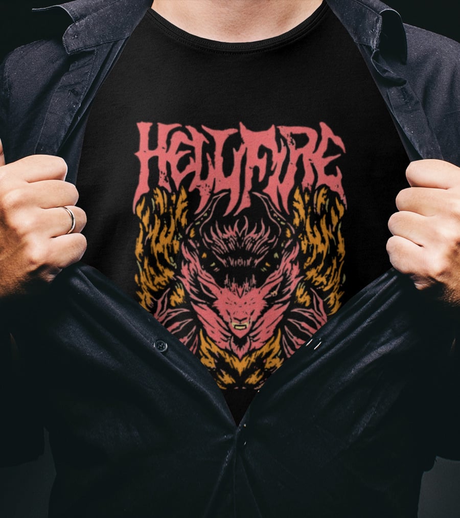 Hellfire Final Fantasy Phoenix Summon Flame Art Elemental T-Shirt