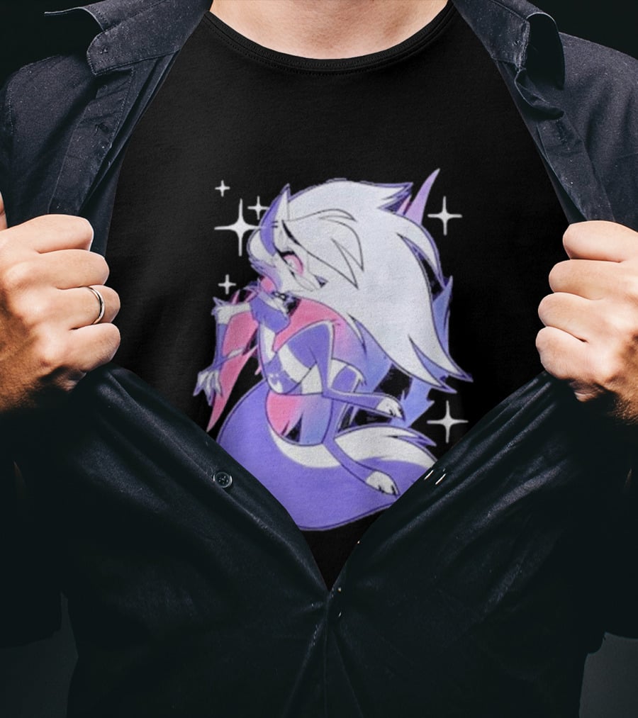 Helluva Boss Loona Bisexual Pride Character Sparkling Aesthetic T-Shirt