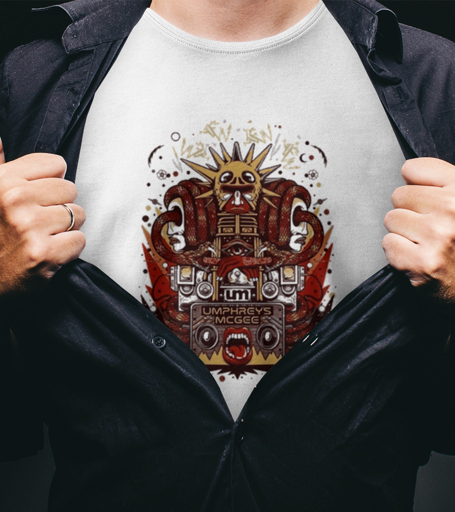 Umphrey's Mcgee Summer Tour 2026 Skeleton And Sunburst T-Shirt