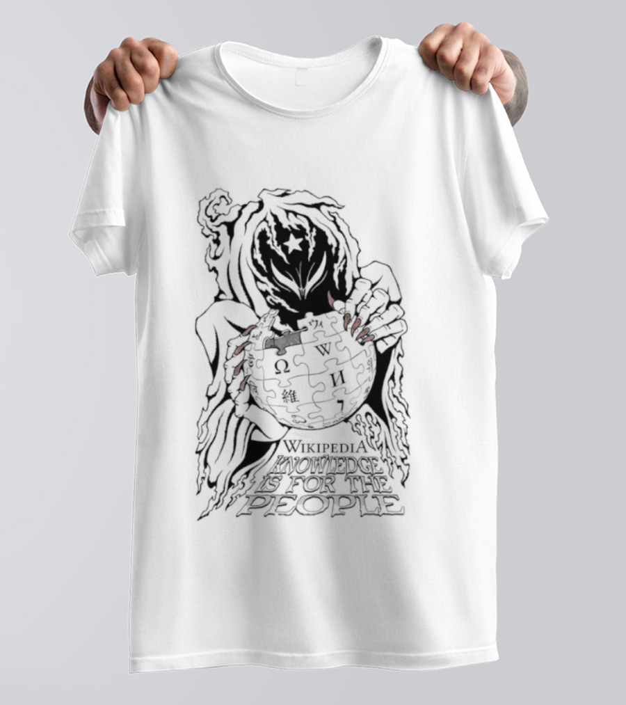 Witch Holding Wikipedia Puzzle Symbol Knowledge For The People T-Shirt