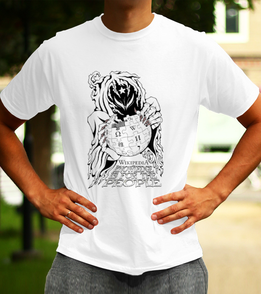 Witch Holding Wikipedia Puzzle Symbol Knowledge For The People T-Shirt