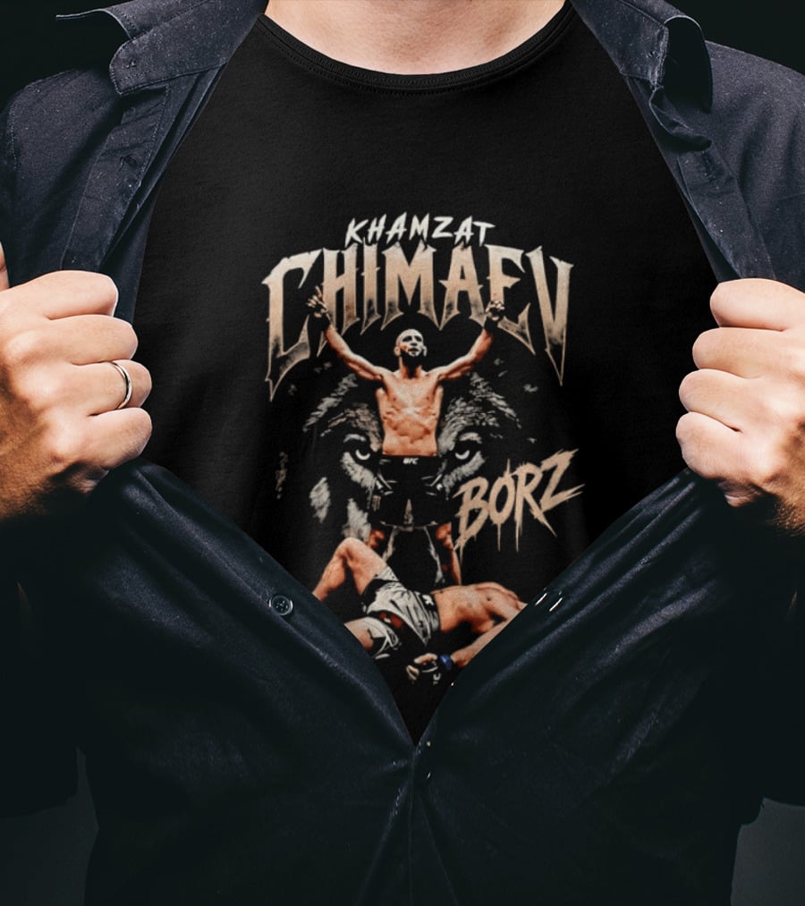 Khamzat Chimaev Borz Unstoppable Force MMA Victory T-Shirt