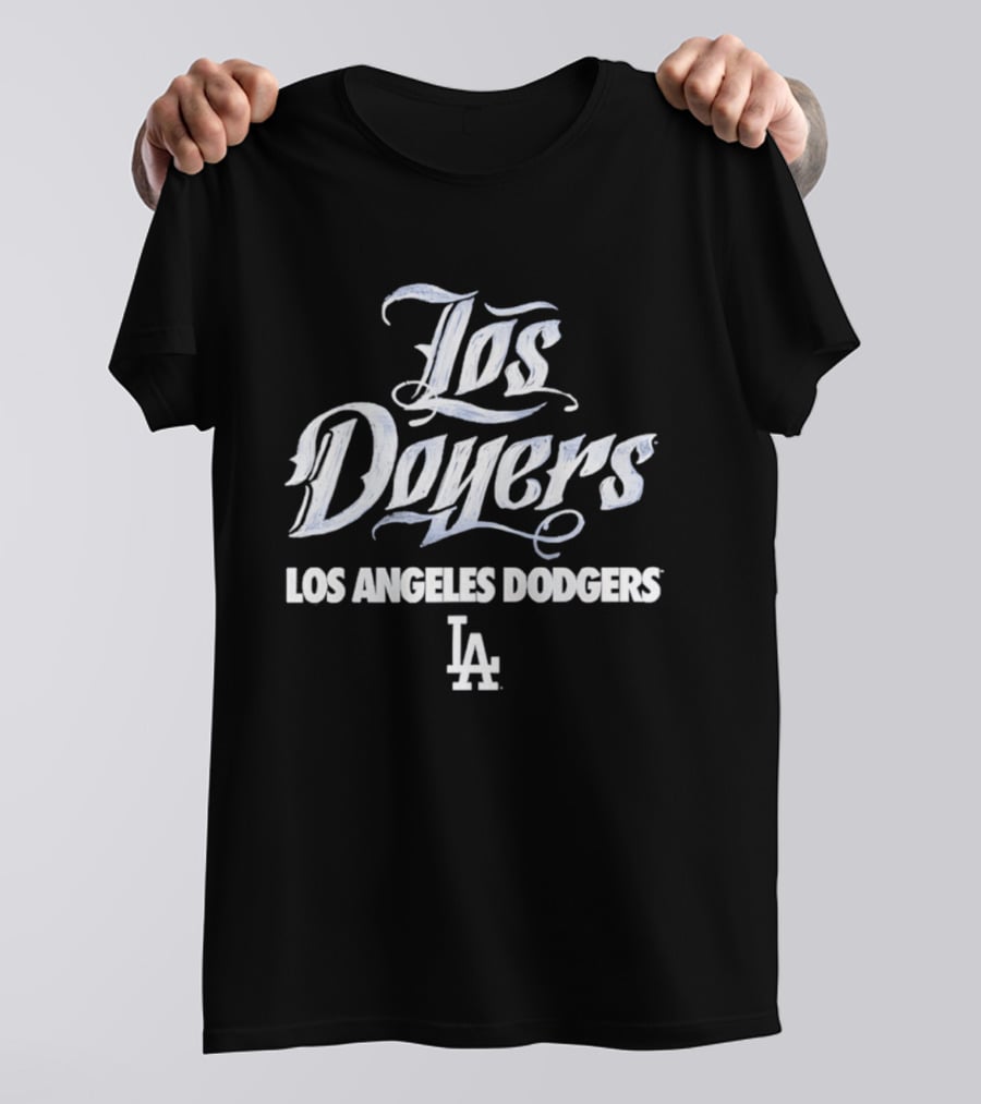 Los Angeles Dodgers Los Doyers LA Handwriting T-Shirt