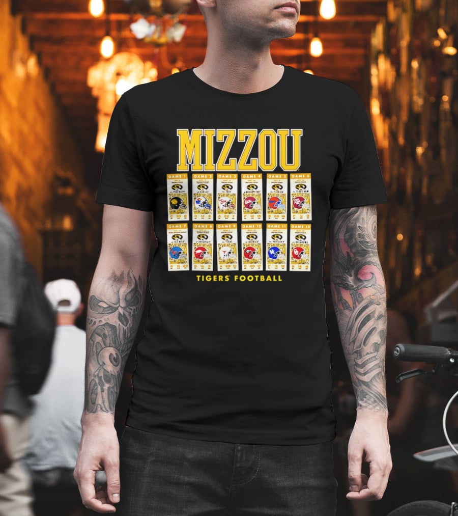 Mizzou Tigers 2026 Football Season Schedule Games T-Shirt