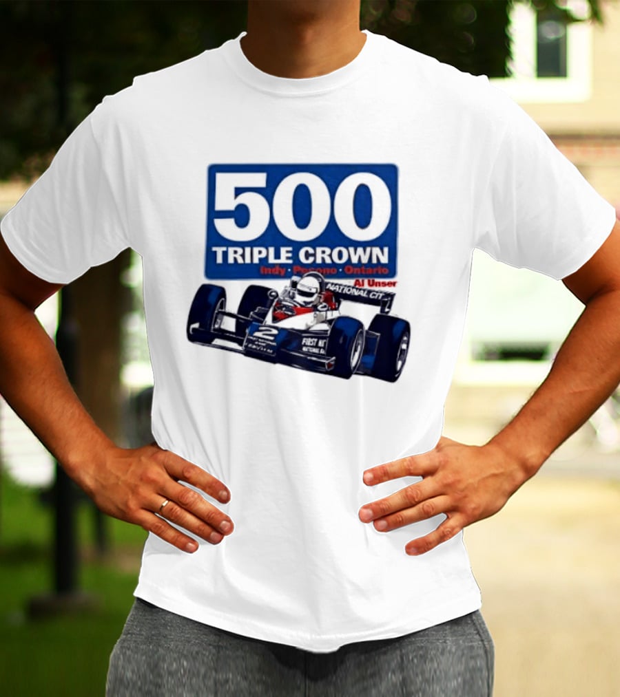 500 Triple Crown Al Unser Indy Pocono Ontario Racing T-Shirt