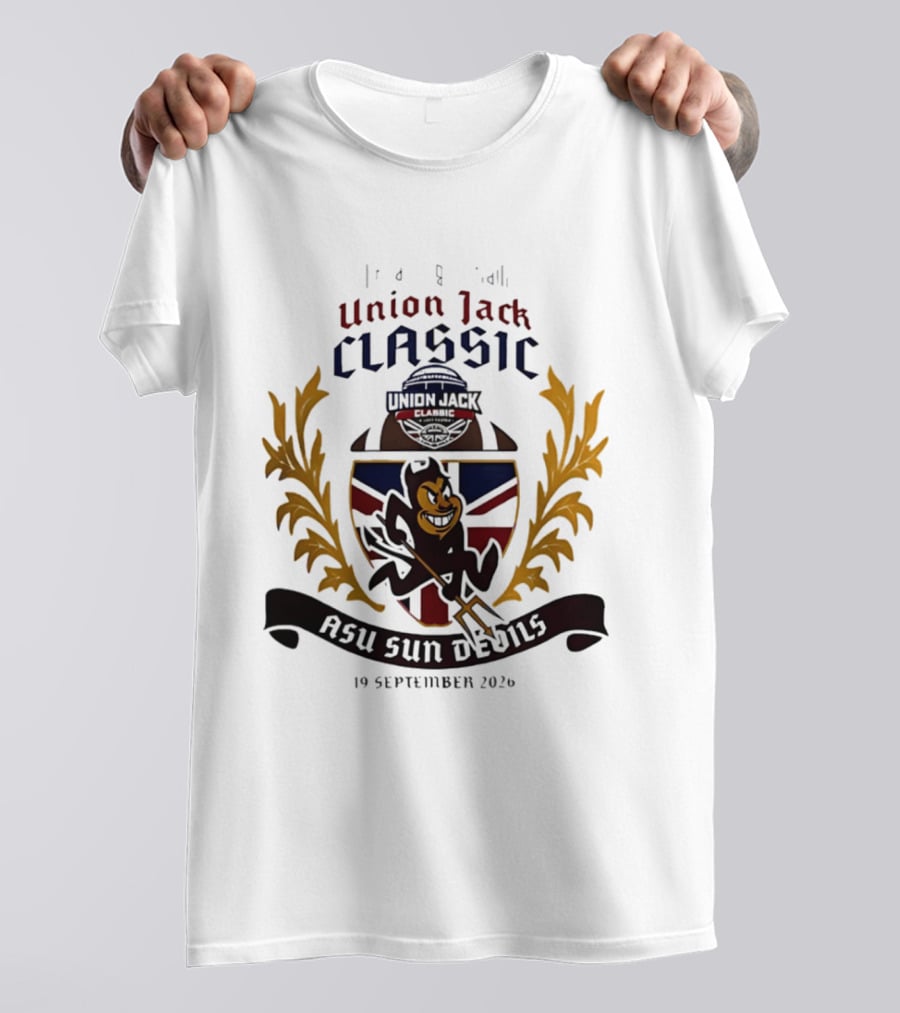 Arizona State Sun Devils Union Jack Classic London 19 September 2026 Football T-Shirt