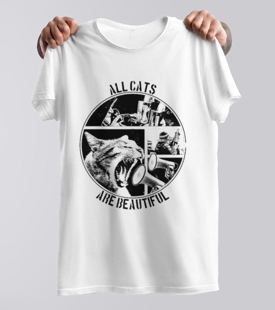 All Cats Are Beautiful Cat And Soldier T-Shirt