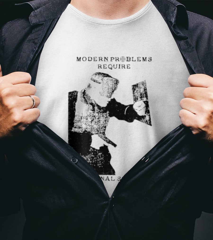 Modern Problems Require Traditional Solutions Nostalgic Warrior T-Shirt