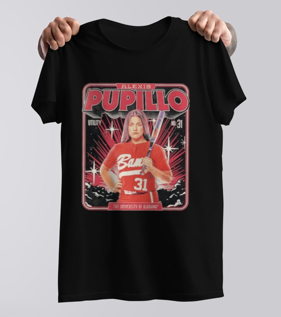 Alexis Pupillo 31 Alabama Crimson Tide Softball University Of Alabama Utility T-Shirt
