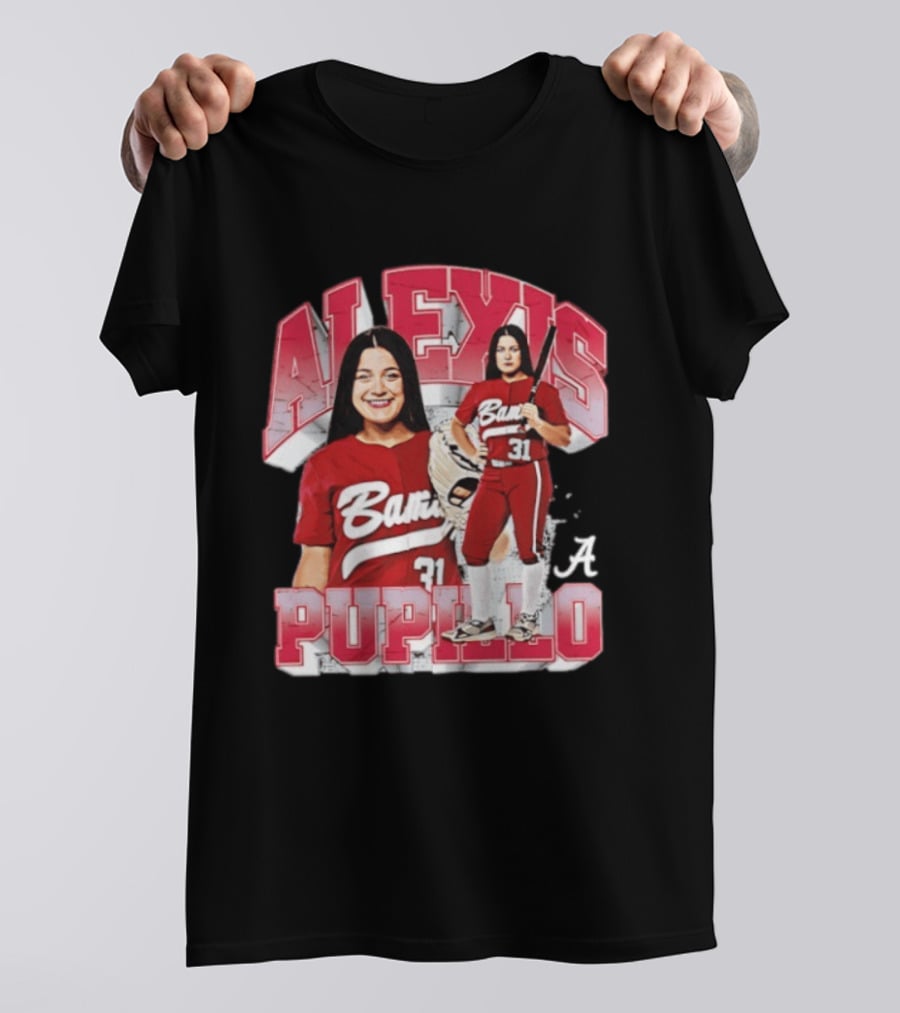Alexis Pupillo Alabama Crimson Tide Softball Player Number 31 Bama Uniform T-Shirt