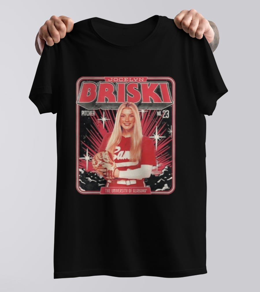 Jocelyn Briski Alabama Crimson Tide Softball Pitcher No 23 The University Of Alabama T-Shirt