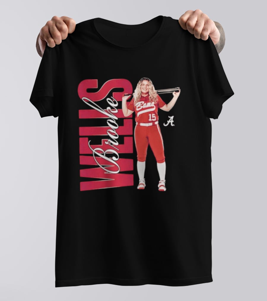 Brooke Wells Bama Crimson Tide Softball Player 15 Alabama T-Shirt