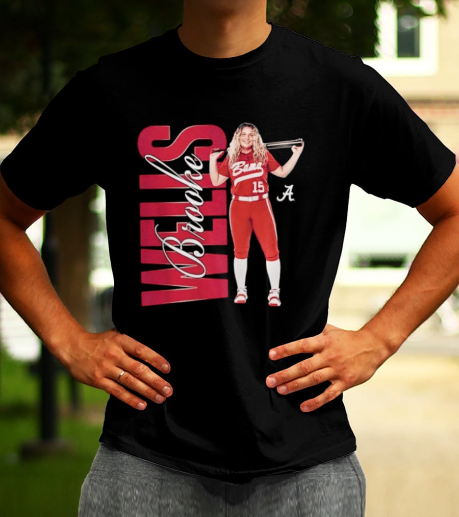 Brooke Wells Bama Crimson Tide Softball Player 15 Alabama T-Shirt