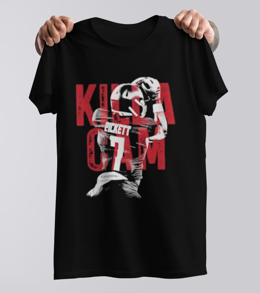 Killa Cam Pickett Kansas Jayhawks 7 Bitmap Overlay T-Shirt