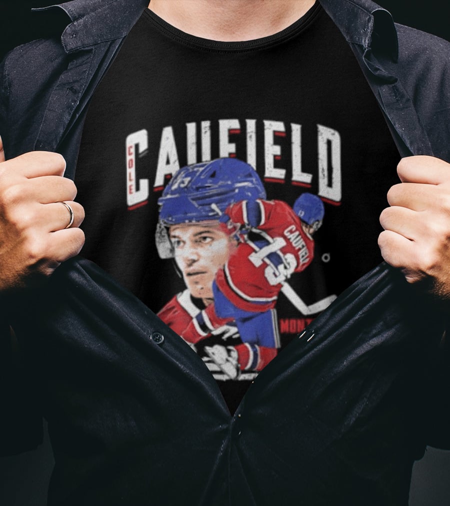 Cole Caufield Montreal Canadiens Hockey 22 Player Dynamic Action T-Shirt