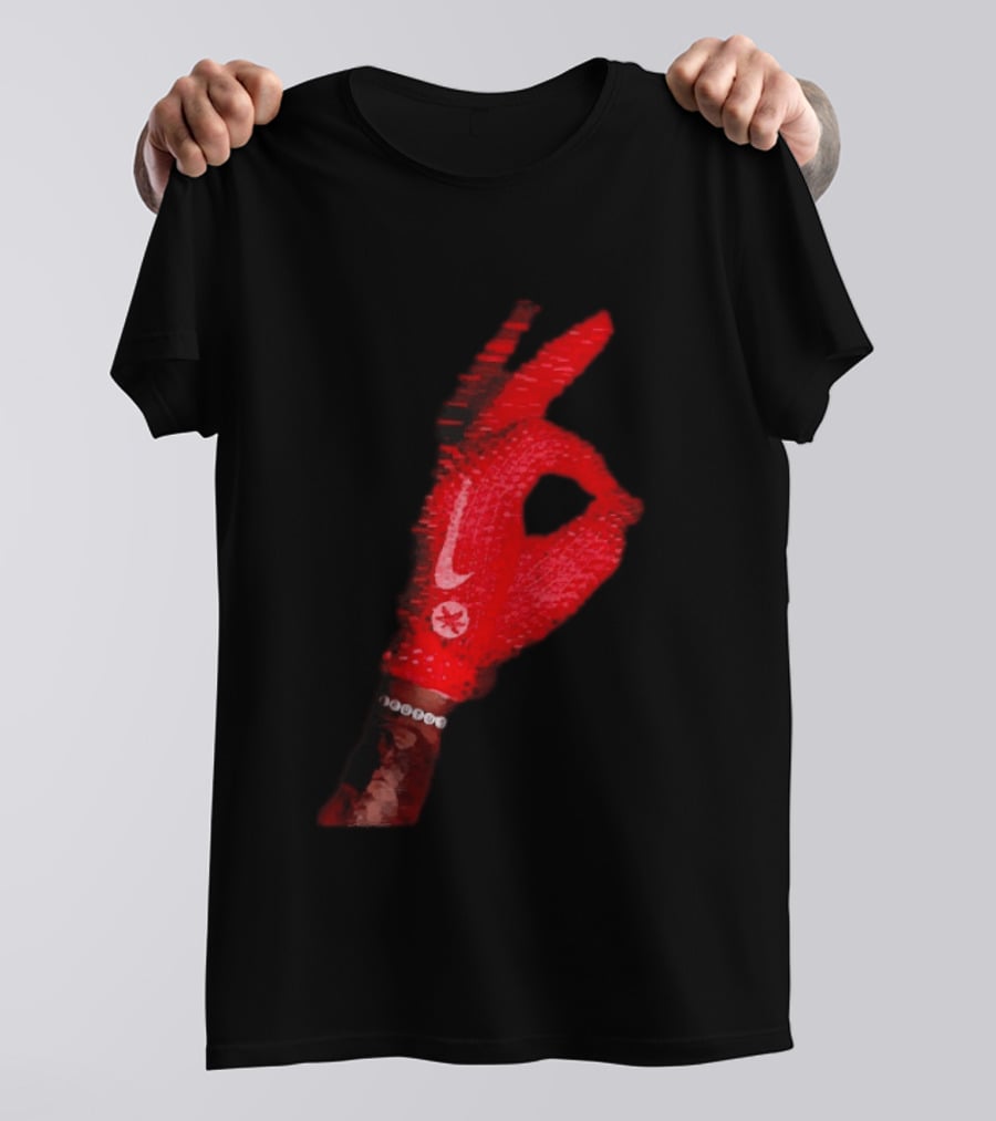 Ohio State Buckeyes Ice Glove Iceman Nike Scarlet Football Glove T-Shirt