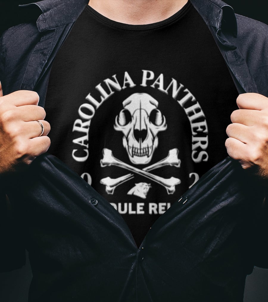 Carolina Panthers 2026 Schedule Release Skull And Crossbones T-Shirt