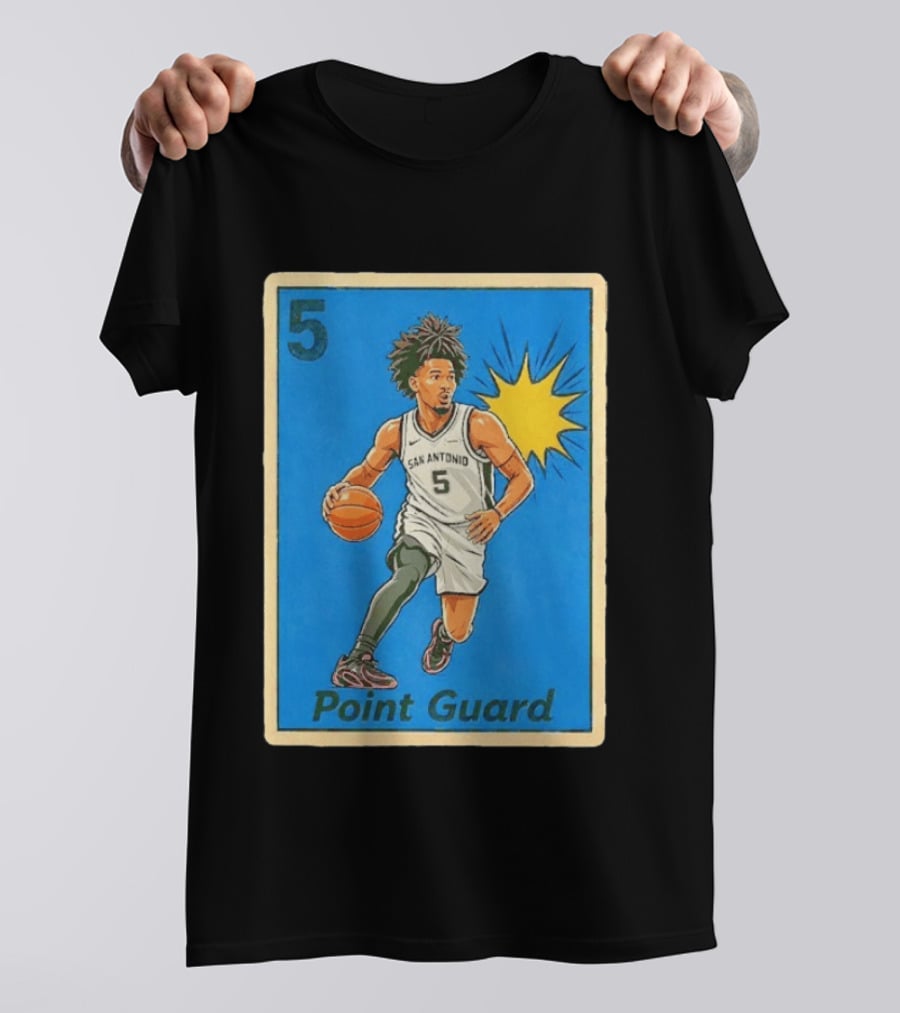 San Antonio Spurs Point Guard Stephon Castle 5 T-Shirt
