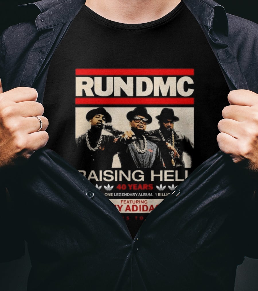 RUN DMC Raising Hell 40 Years My Adidas From Hollis To The World T-Shirt