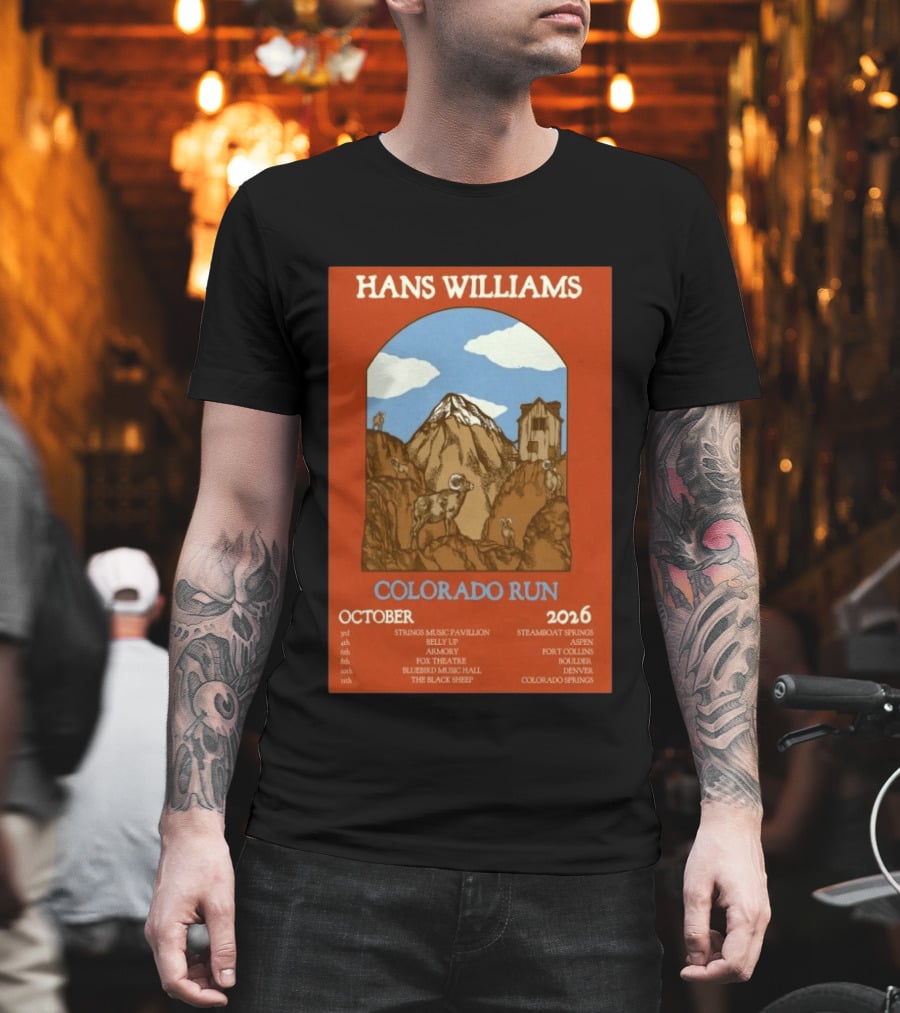 Hans Williams Colorado Run October 2026 Steamboat Springs Aspen Fort Collins Boulder Denver Colorado Springs T-Shirt