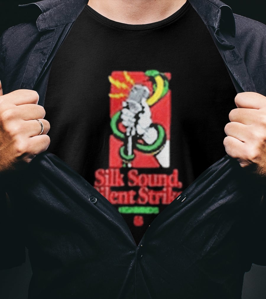 Silk Sound Silent Strike Retro Microphone And Snake T-Shirt