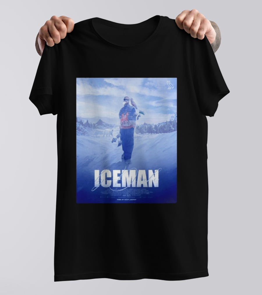 ICEMAN By Drake Featuring Saint Justin OVO Collaboration 2025 Winter Snowy Landscape T-Shirt