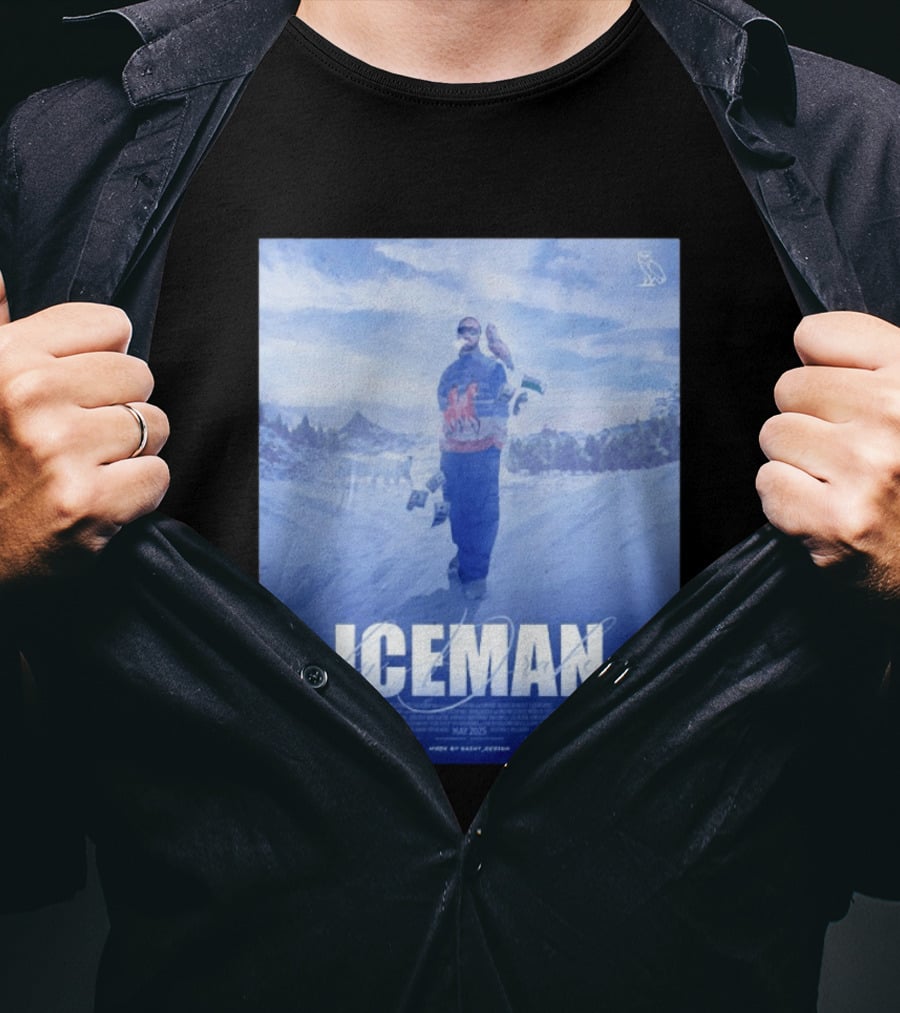 ICEMAN By Drake Featuring Saint Justin OVO Collaboration 2025 Winter Snowy Landscape T-Shirt