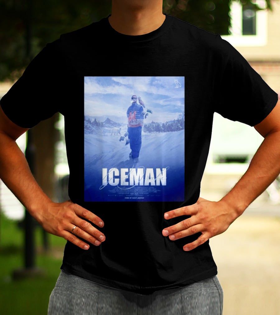 ICEMAN By Drake Featuring Saint Justin OVO Collaboration 2025 Winter Snowy Landscape T-Shirt