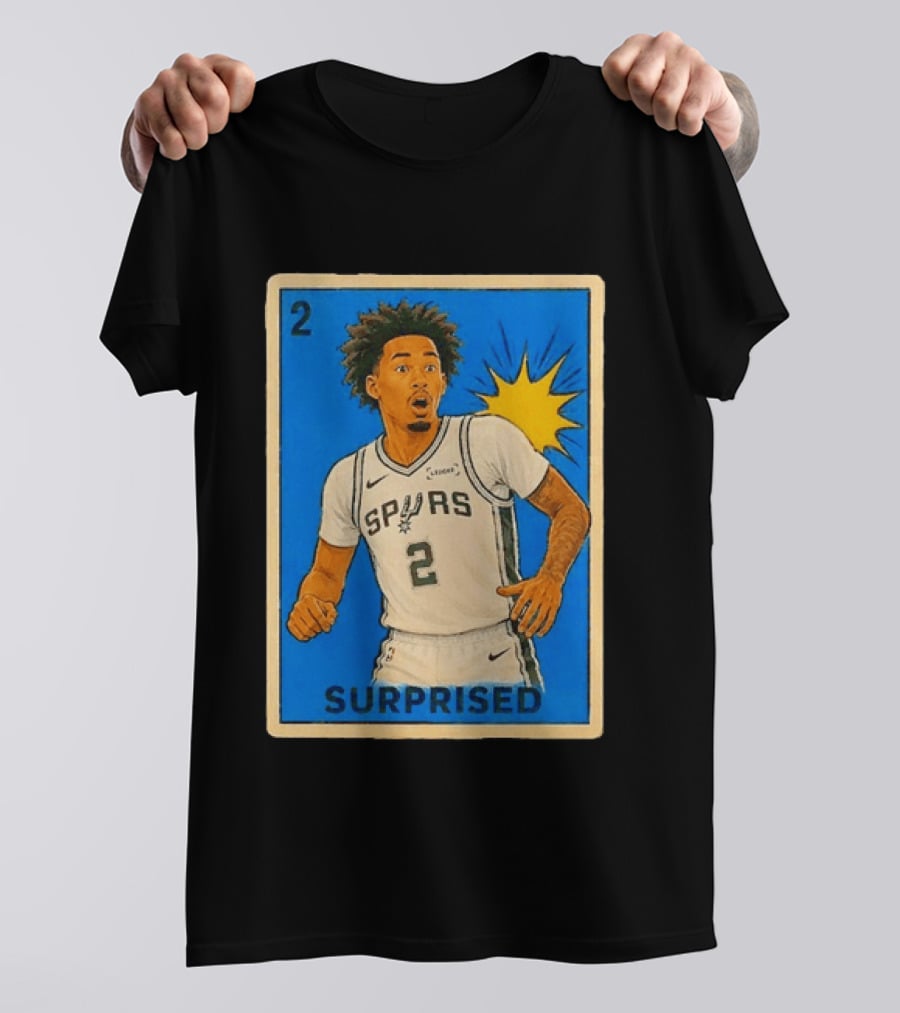 Surprised Dylan Harper Spurs Basketball Card T-Shirt