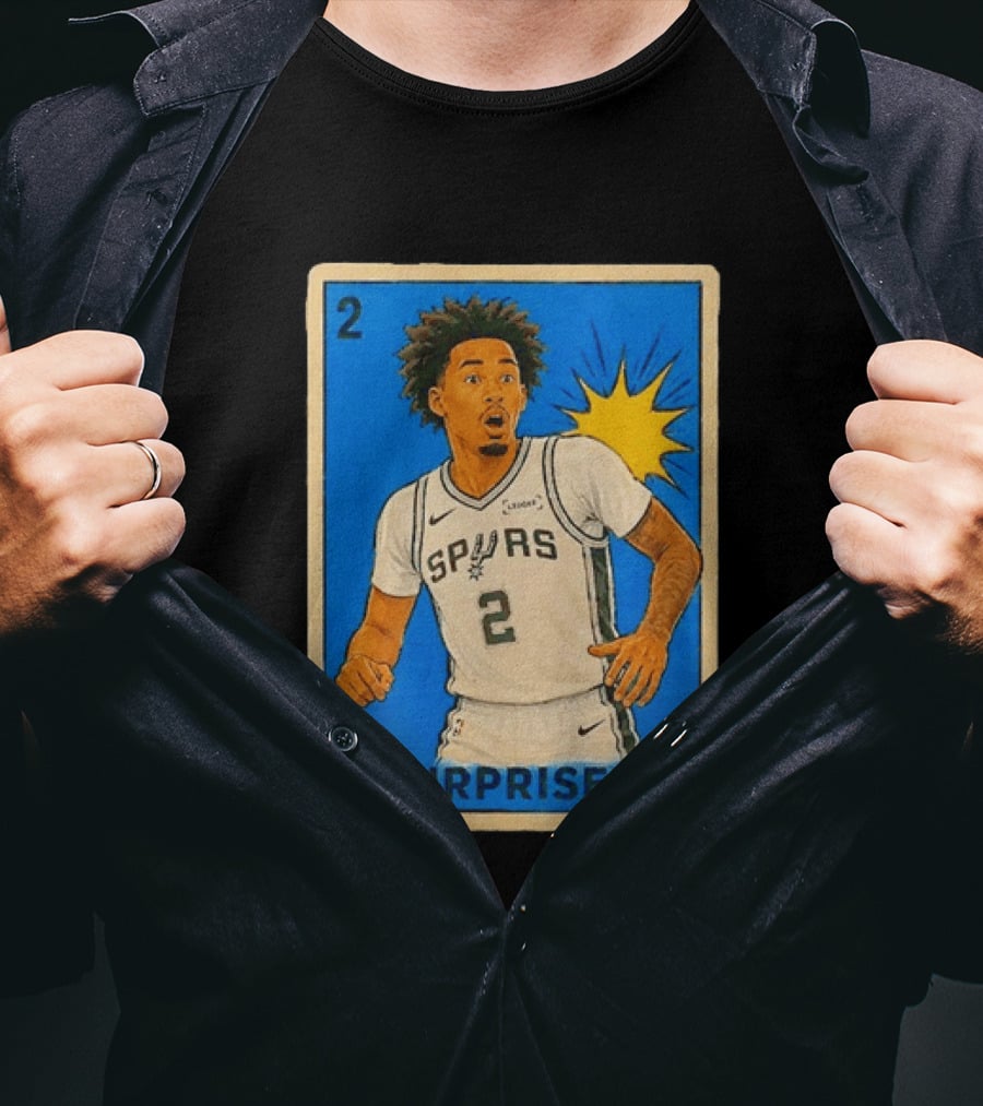 Surprised Dylan Harper Spurs Basketball Card T-Shirt
