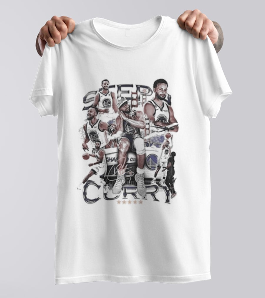 Golden State Warriors Steph Curry Night Night Action Pose Collection T-Shirt