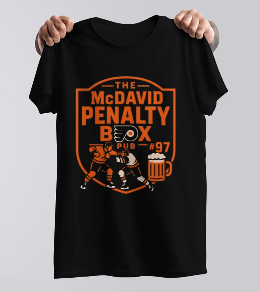 The McDavid Penalty Box Philadelphia Flyers Pub #97 T-Shirt