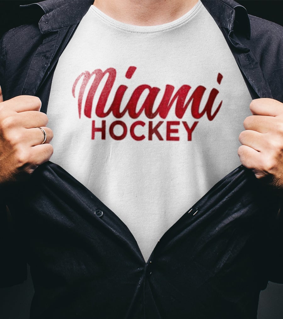 Miami RedHawks Hockey Brick Street T-Shirt