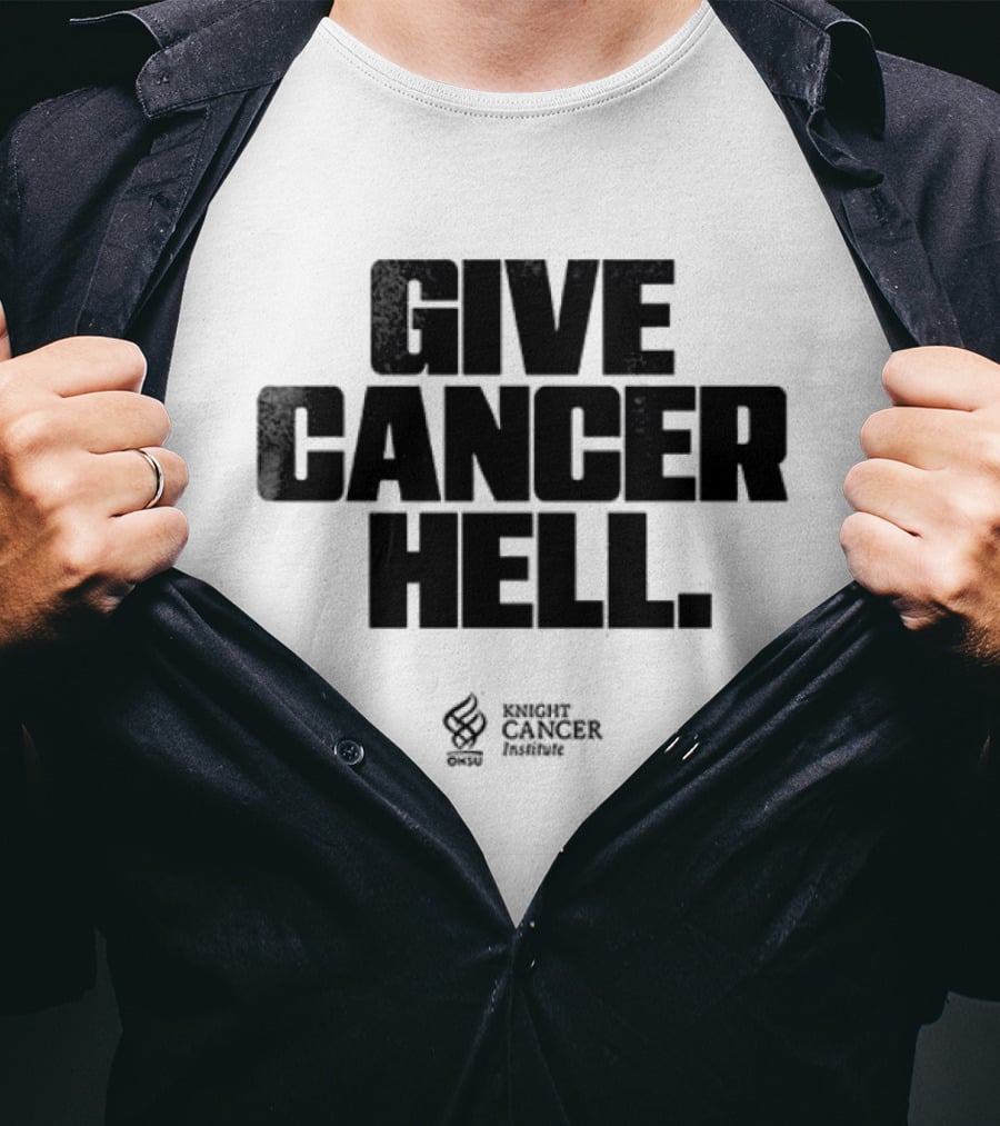 Oregon Ducks Fight Give Cancer Hell Cancer Research Institute T-Shirt