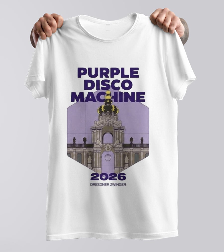 Purple Disco Machine 2026 Dresden Zwinger Vintage Architecture T-Shirt