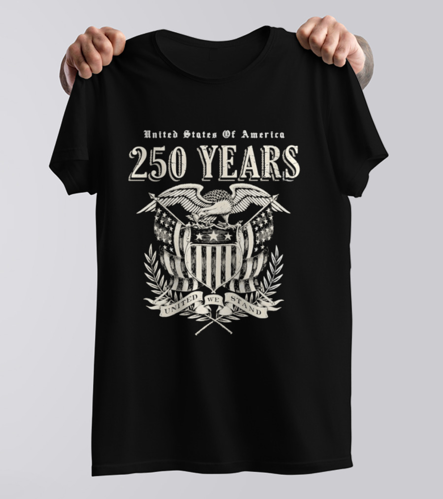 United States Of America 250 Years Eagle Emblem Celebration T-Shirt