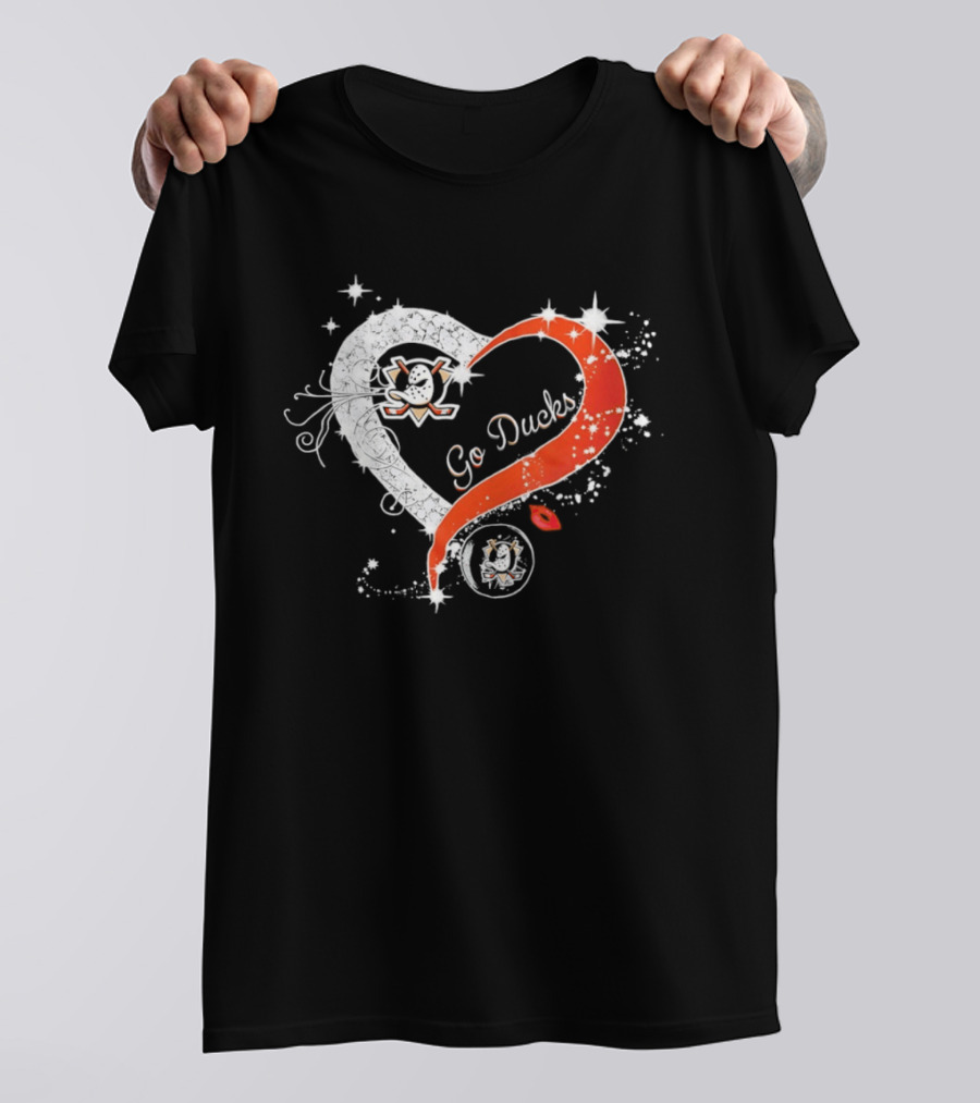Anaheim Ducks 2026 Go Ducks Heart Motif T-Shirt