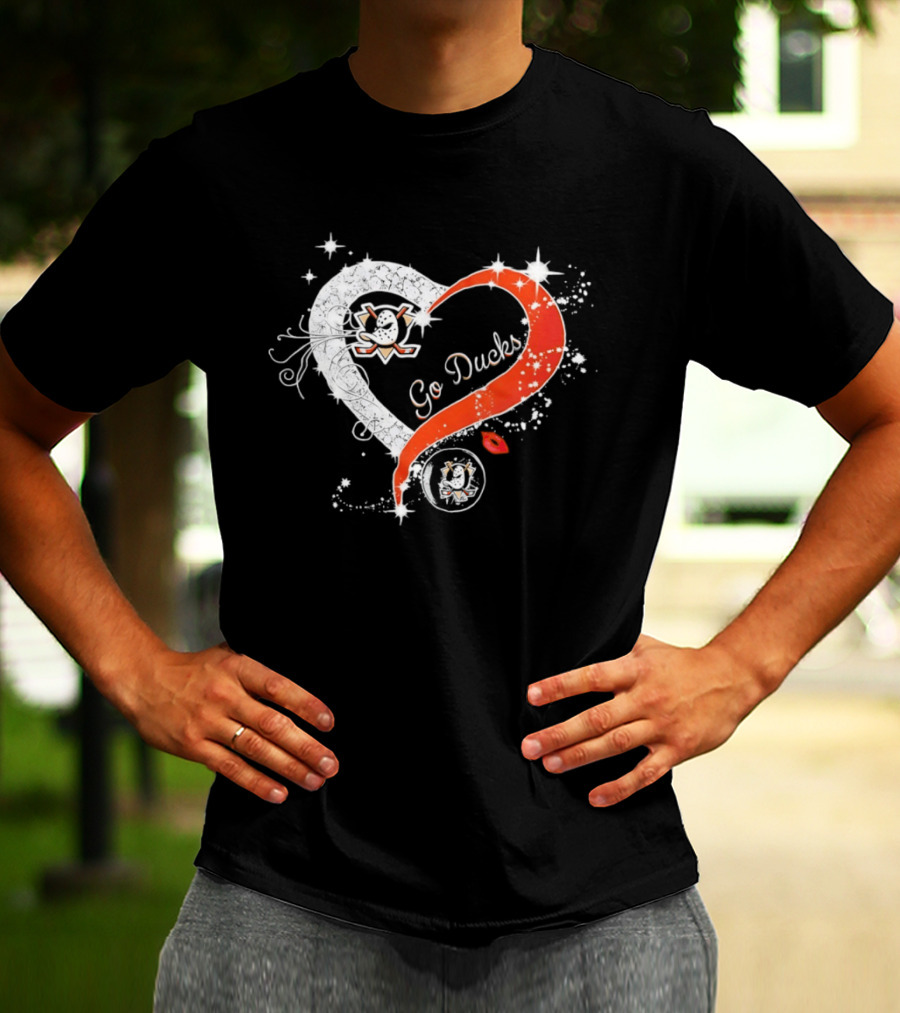 Anaheim Ducks 2026 Go Ducks Heart Motif T-Shirt