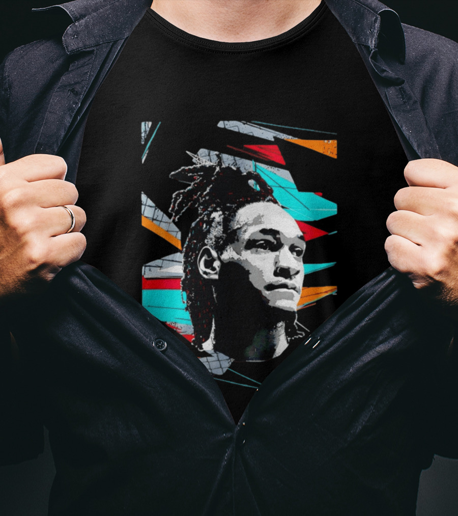 Derrick White San Antonio Spurs Player Colorful Pop T-Shirt