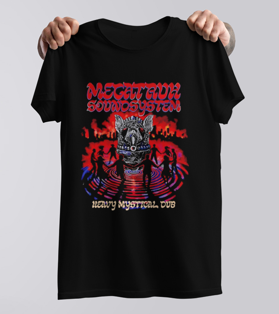 Megatruh Soundsystem Heavy Mystical Dub Vibrant Abstract T-Shirt
