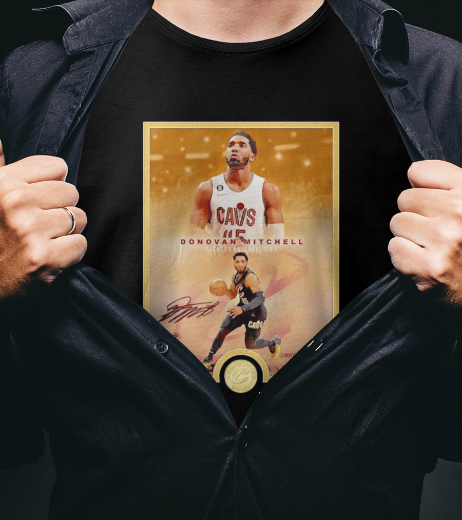 Donovan Mitchell Cleveland Cavaliers Limited Edition Bronze Coin Photo Mint T-Shirt