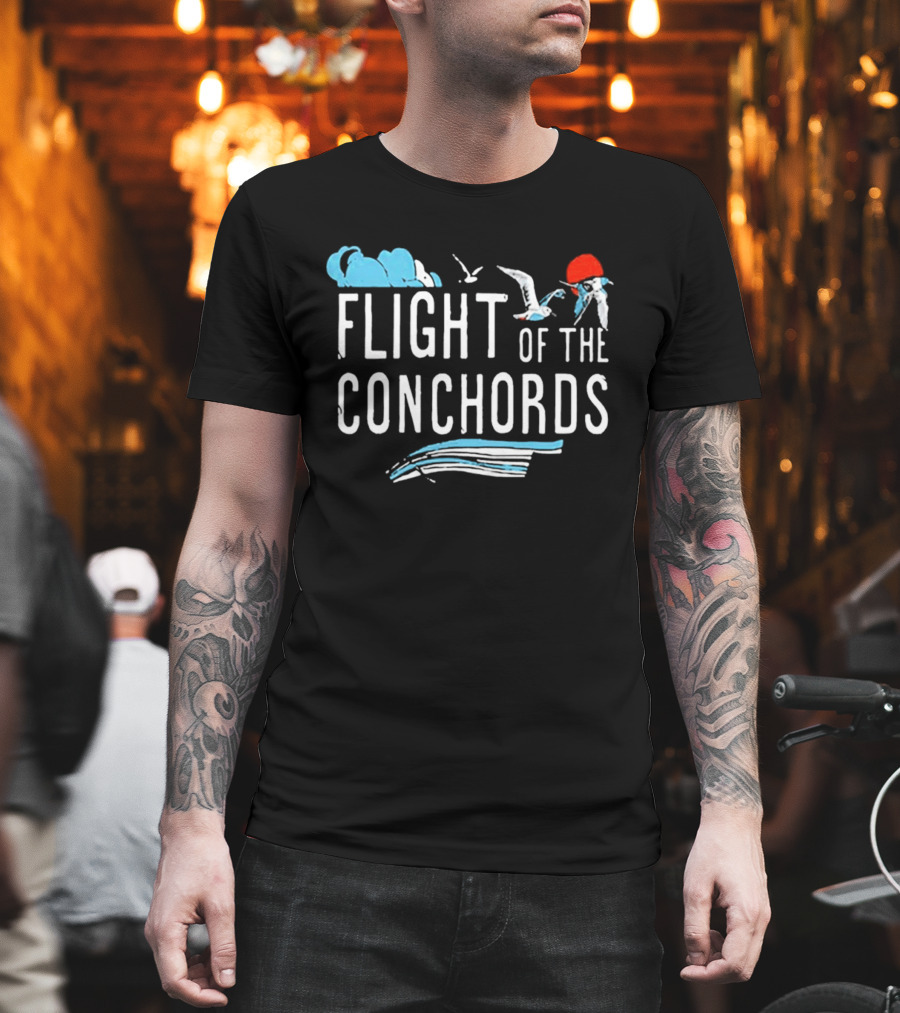 Flight Of The Conchords Santa Barbara Seagulls And Waves T-Shirt