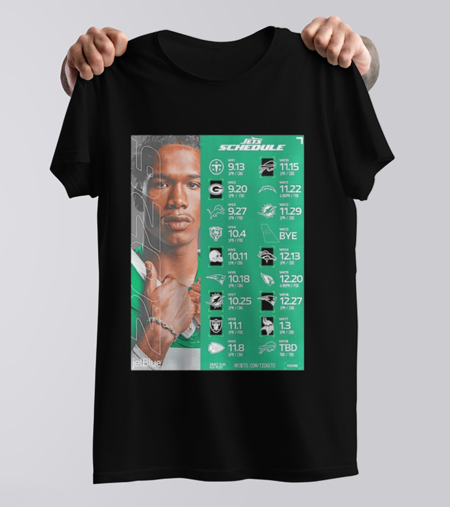 New York Jets 2026 Schedule NFL Matchups And Dates T-Shirt