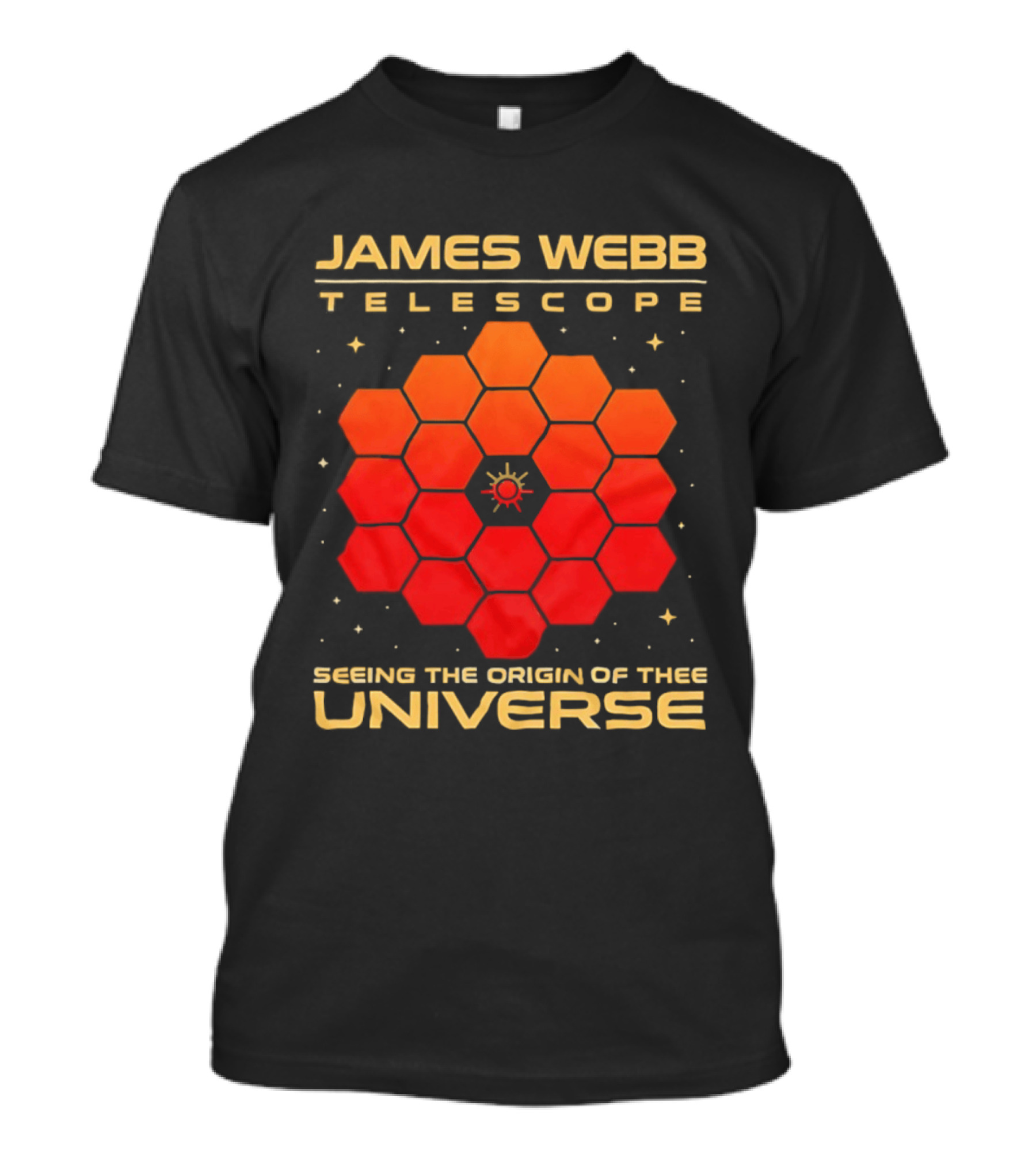 James Webb Telescope Hexagonal Mirrors Seeing The Origin Of The Universe T-Shirt