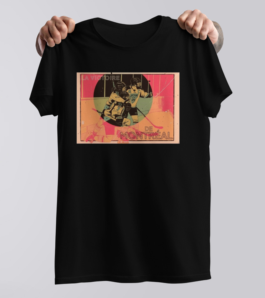 La Victoire De Montréal Hockey Vintage Pop T-Shirt