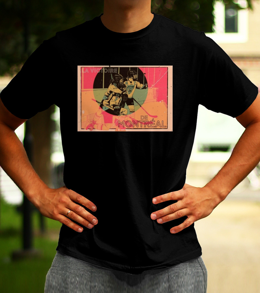 La Victoire De Montréal Hockey Vintage Pop T-Shirt
