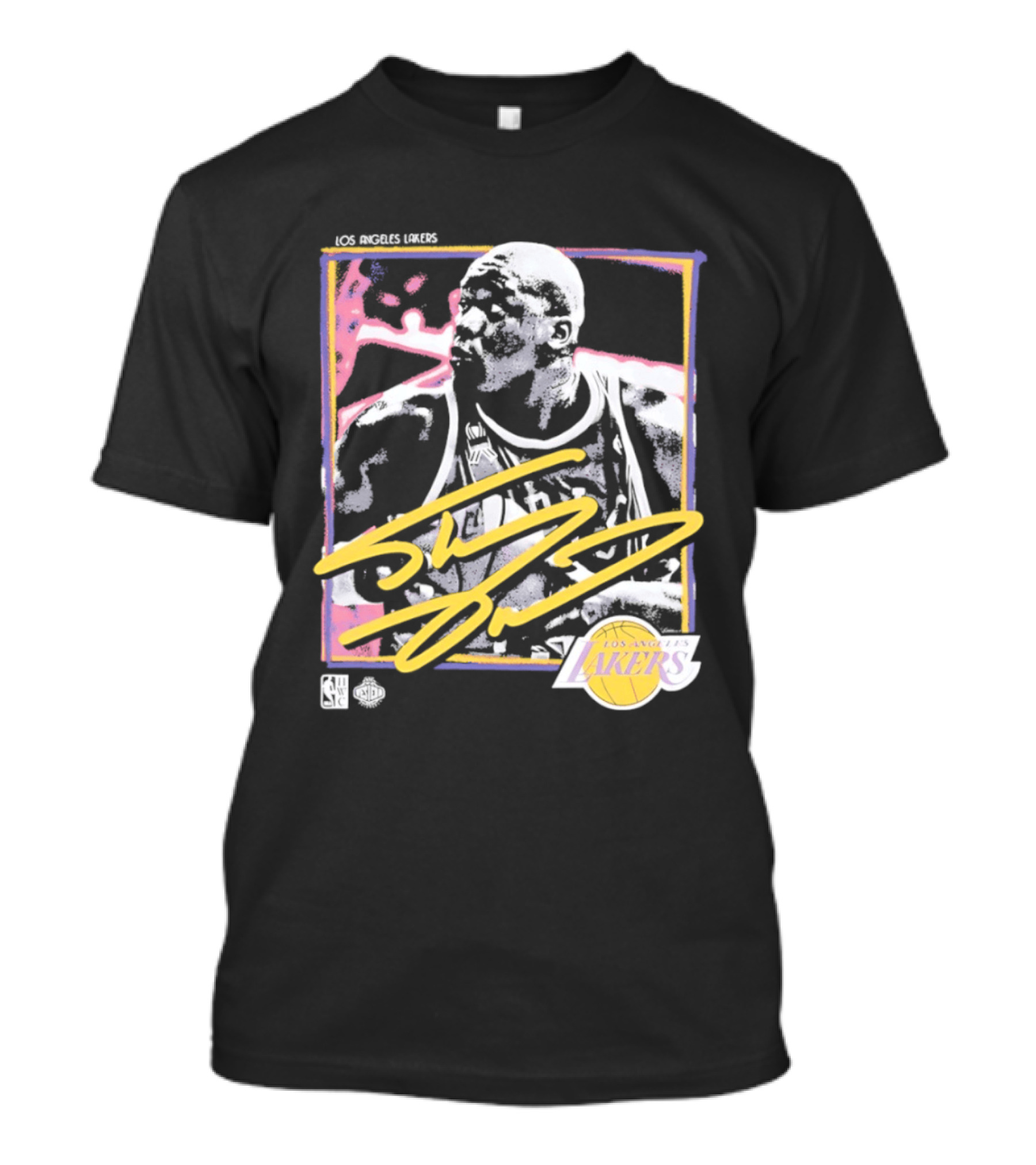 Los Angeles Lakers Shaquille O'Neal 55 Signature NBA Official Merchandise T-Shirt