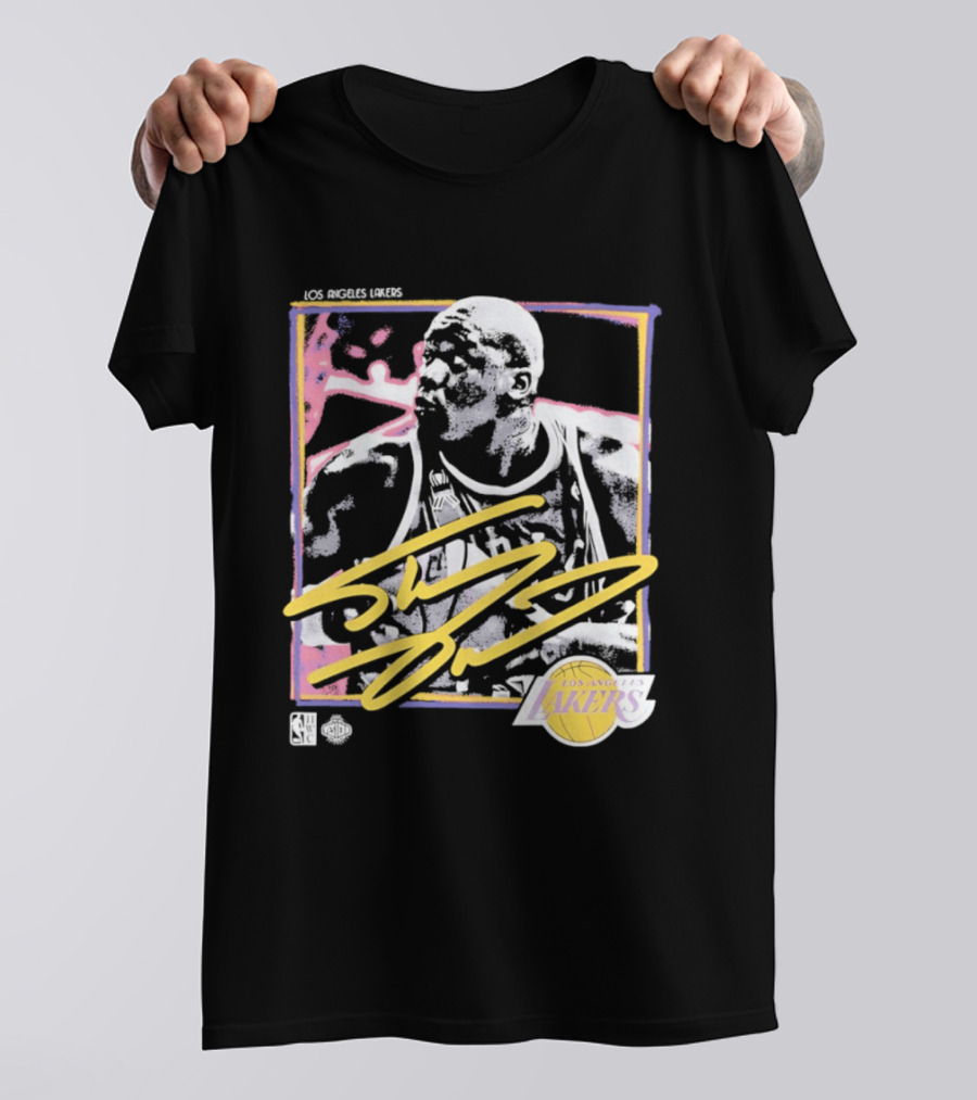 Los Angeles Lakers Shaquille O'Neal 55 Signature NBA Official Merchandise T-Shirt