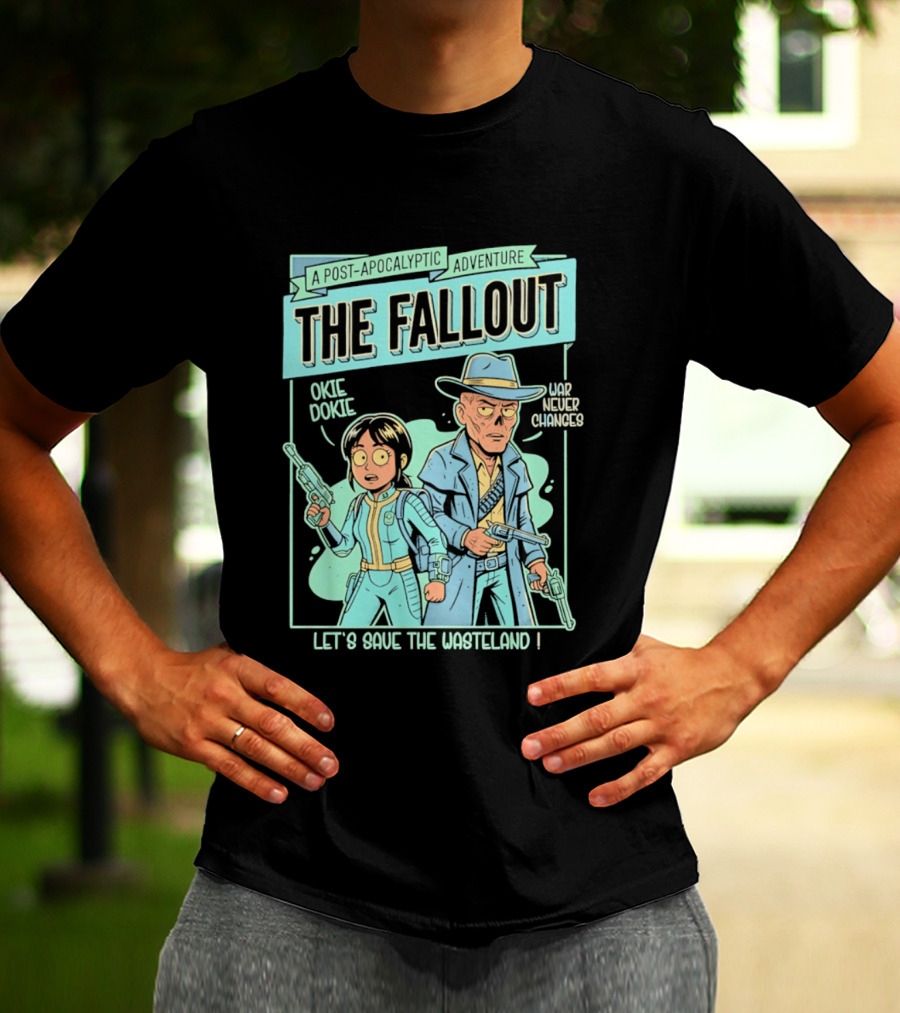 Lucy And Ghoul Post Apocalyptic Adventure Okie Dokie Let's Save The Wasteland Duo Fallout T-Shirt